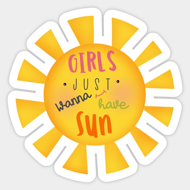 Girls just wanna have sun Sticker by nasia9toska